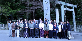 国際評議員会の参加者が椿大神社に正式参拝