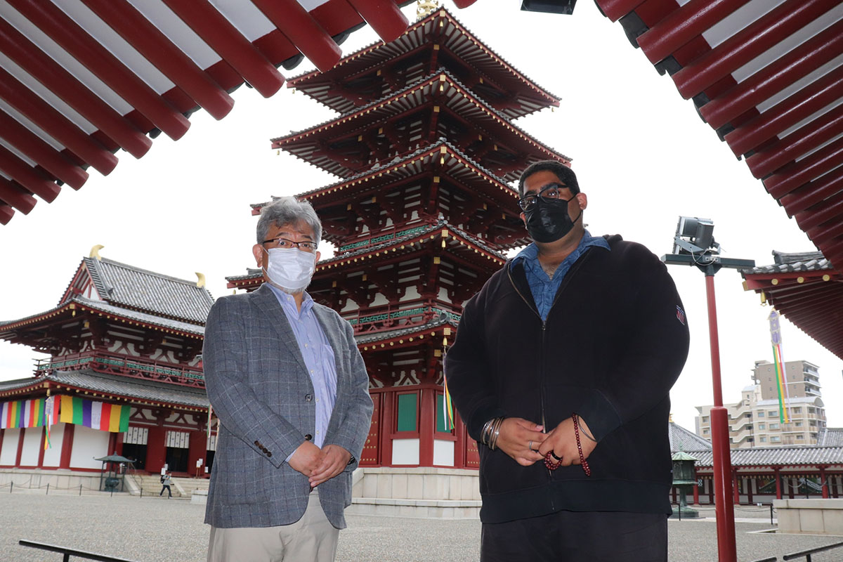 四天王寺と上賀茂神社と清水寺を訪問したタイヒル・シャルマ氏