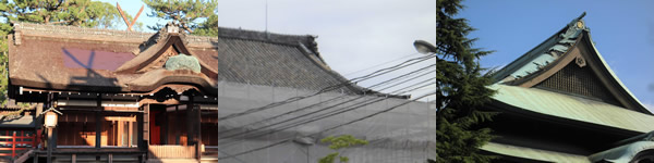 屋根に被害を受けた住吉大社、四天王寺、金光教泉尾教会